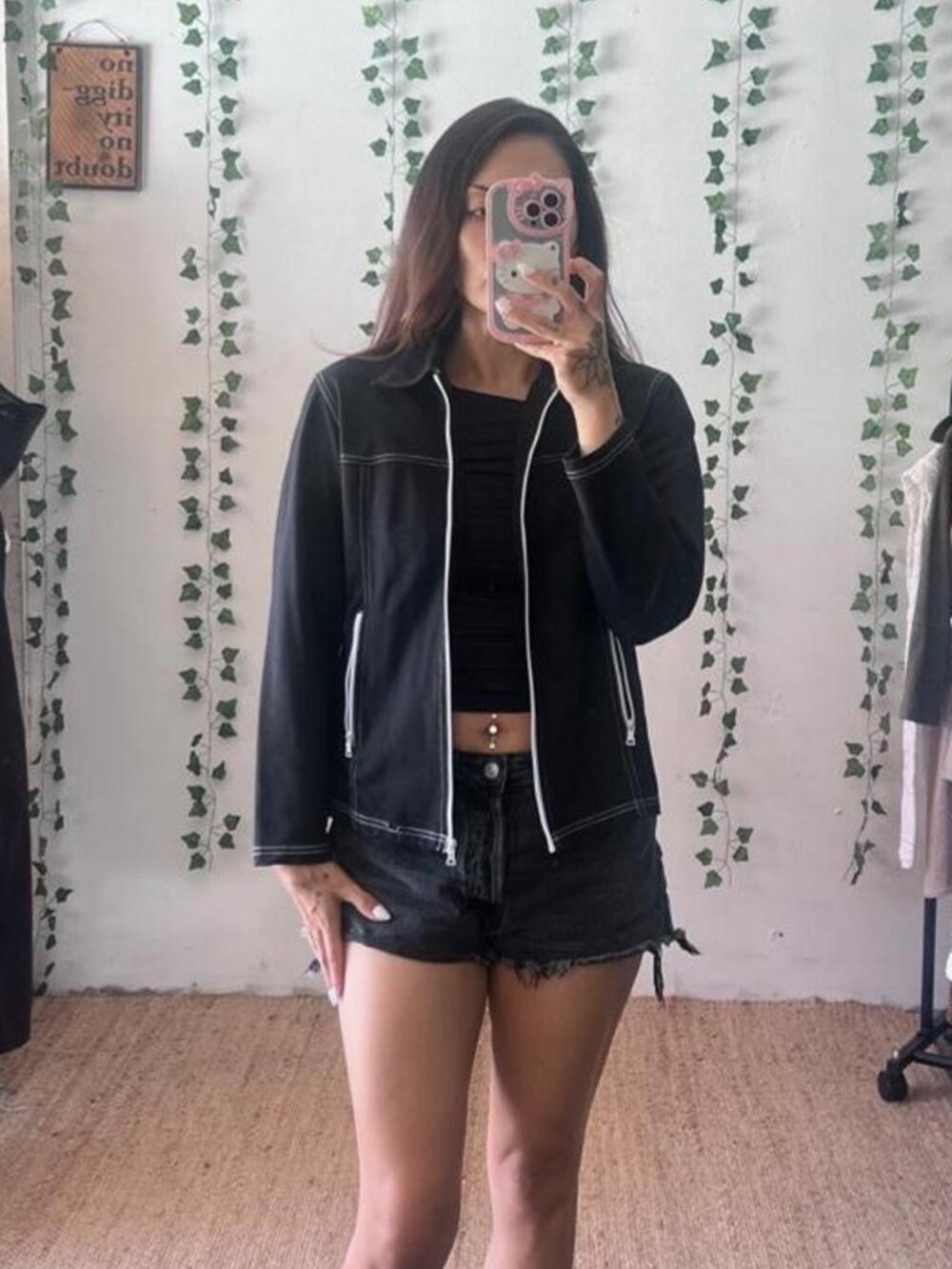 Vintage 90s Koret K-Wear black zip up lightweight jacket size P